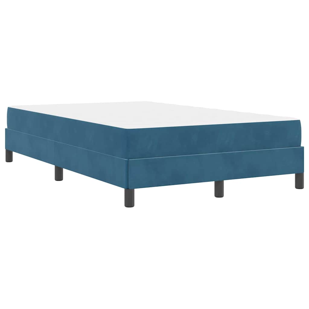 Box spring seng med madras Mørk blå 120 x 220 cm Stof