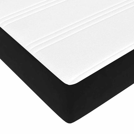 Box spring seng med madras Sort 160 x 220 cm Stof