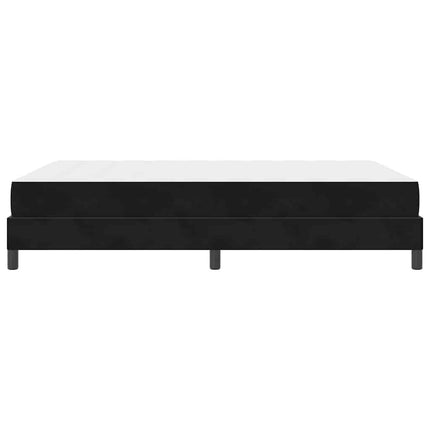 Box spring seng med madras Sort 160 x 220 cm Stof