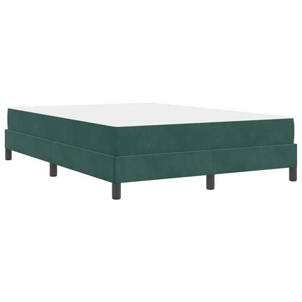 Box spring seng med madras Mørkegrøn 160 x 220 cm Stof