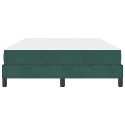 Box spring seng med madras Mørkegrøn 160 x 220 cm Stof