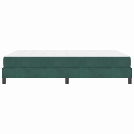 Box spring seng med madras Mørkegrøn 160 x 220 cm Stof