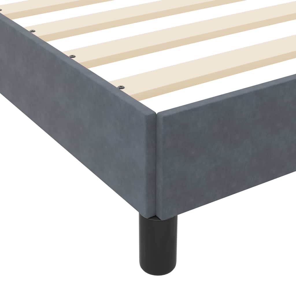 Box spring seng med madras Mørkegrå 180 x 220 cm Stof