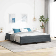 Box spring seng med madras Mørkegrå 180 x 220 cm Stof