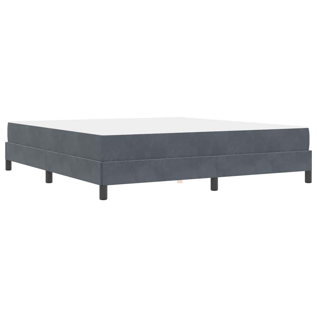 Box spring seng med madras Mørkegrå 180 x 220 cm Stof