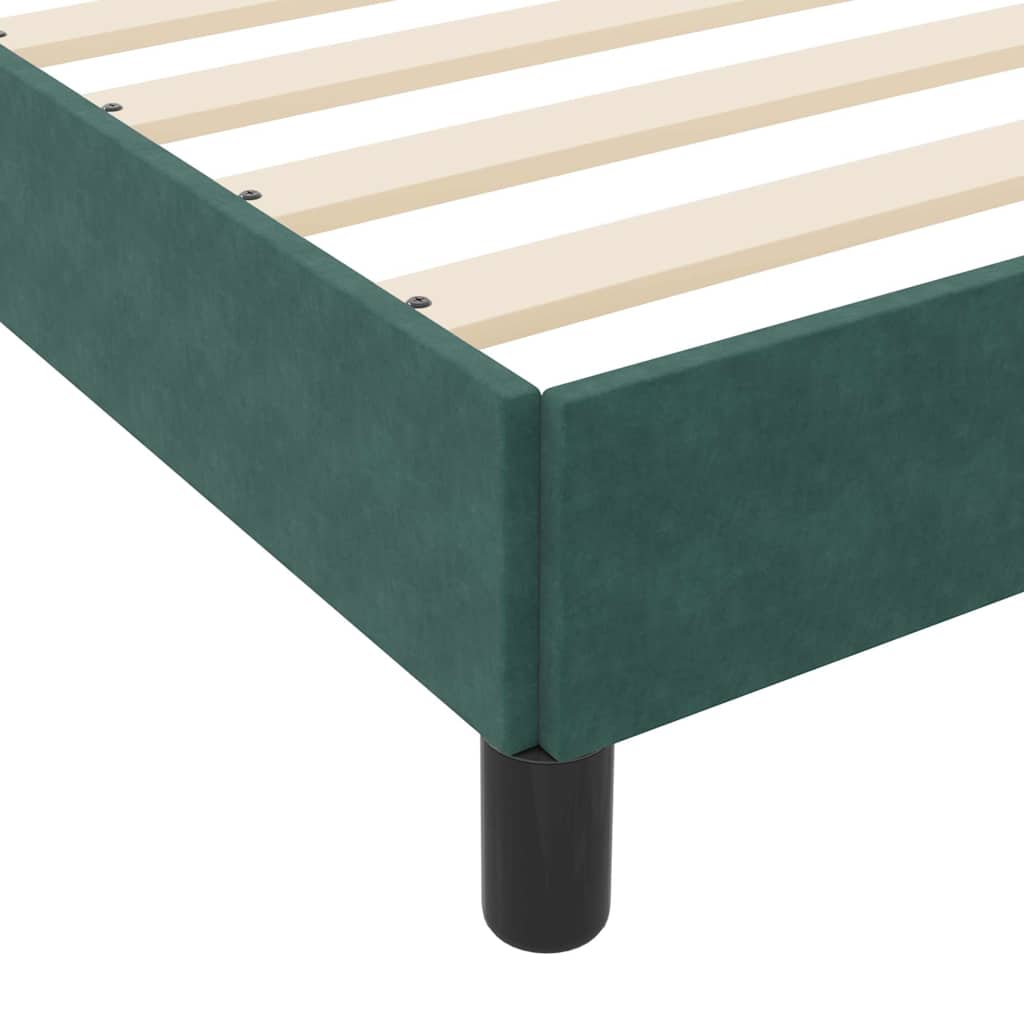 Box spring seng med madras Mørkegrøn 180 x 220 cm Stof