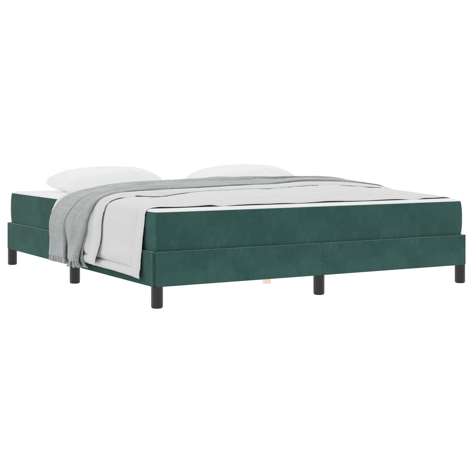 Box spring seng med madras Mørkegrøn 180 x 220 cm Stof