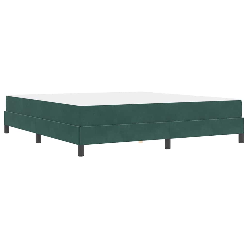 Box spring seng med madras Mørkegrøn 180 x 220 cm Stof