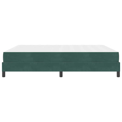 Box spring seng med madras Mørkegrøn 180 x 220 cm Stof
