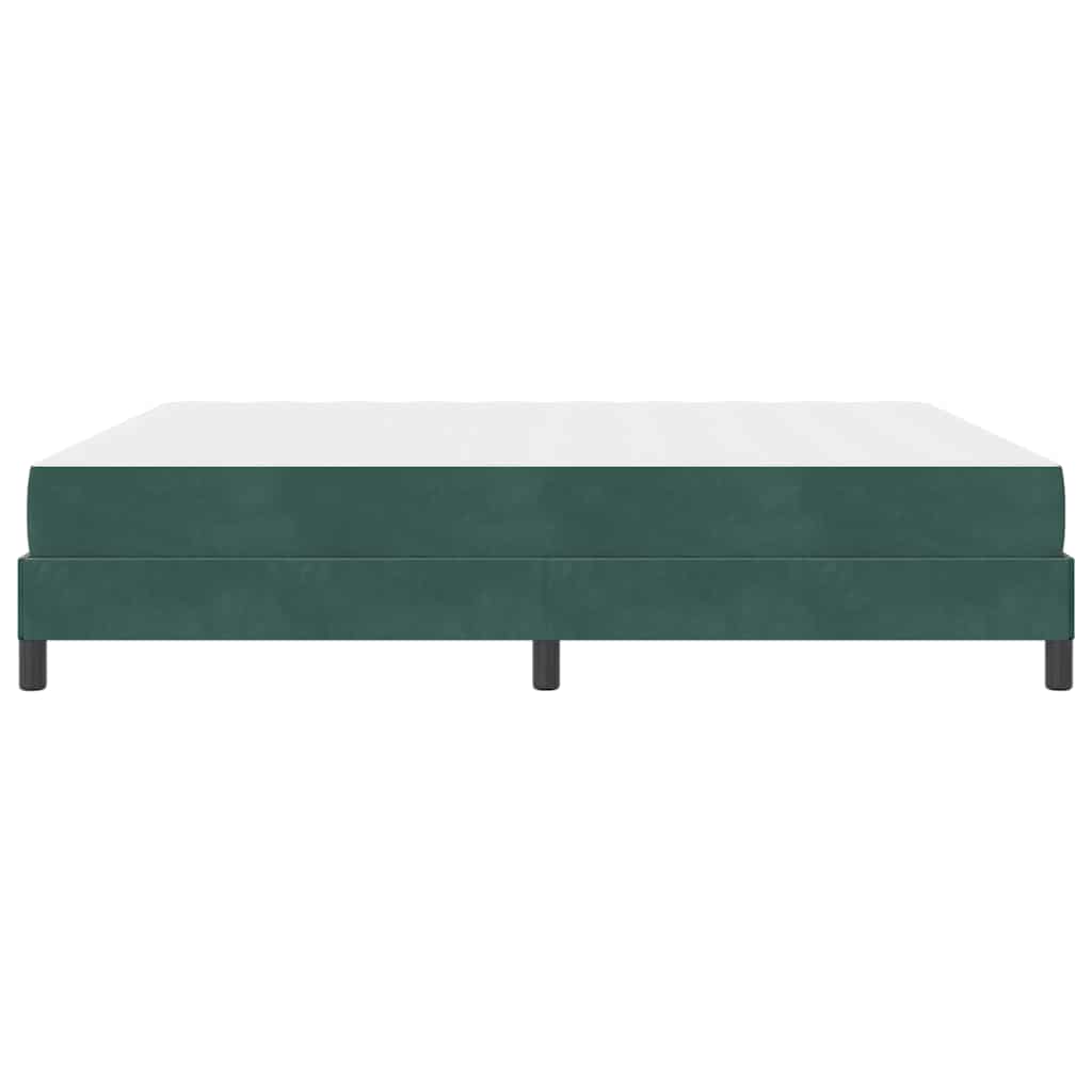 Box spring seng med madras Mørkegrøn 180 x 220 cm Stof