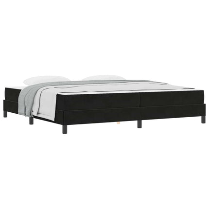 Box spring seng med madras Sort 200 x 220 cm Stof