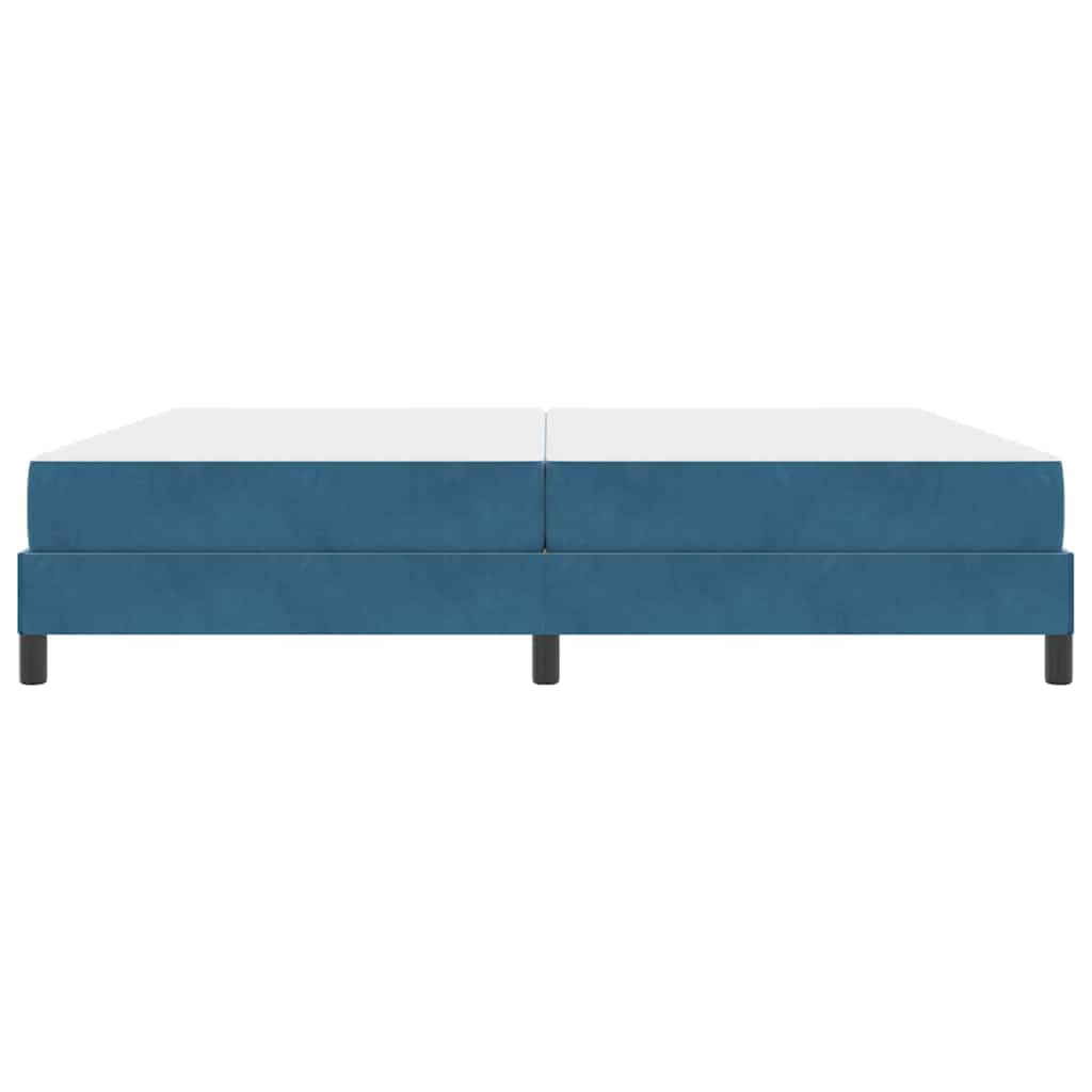 Box spring seng med madras Mørk blå 200 x 220 cm Stof