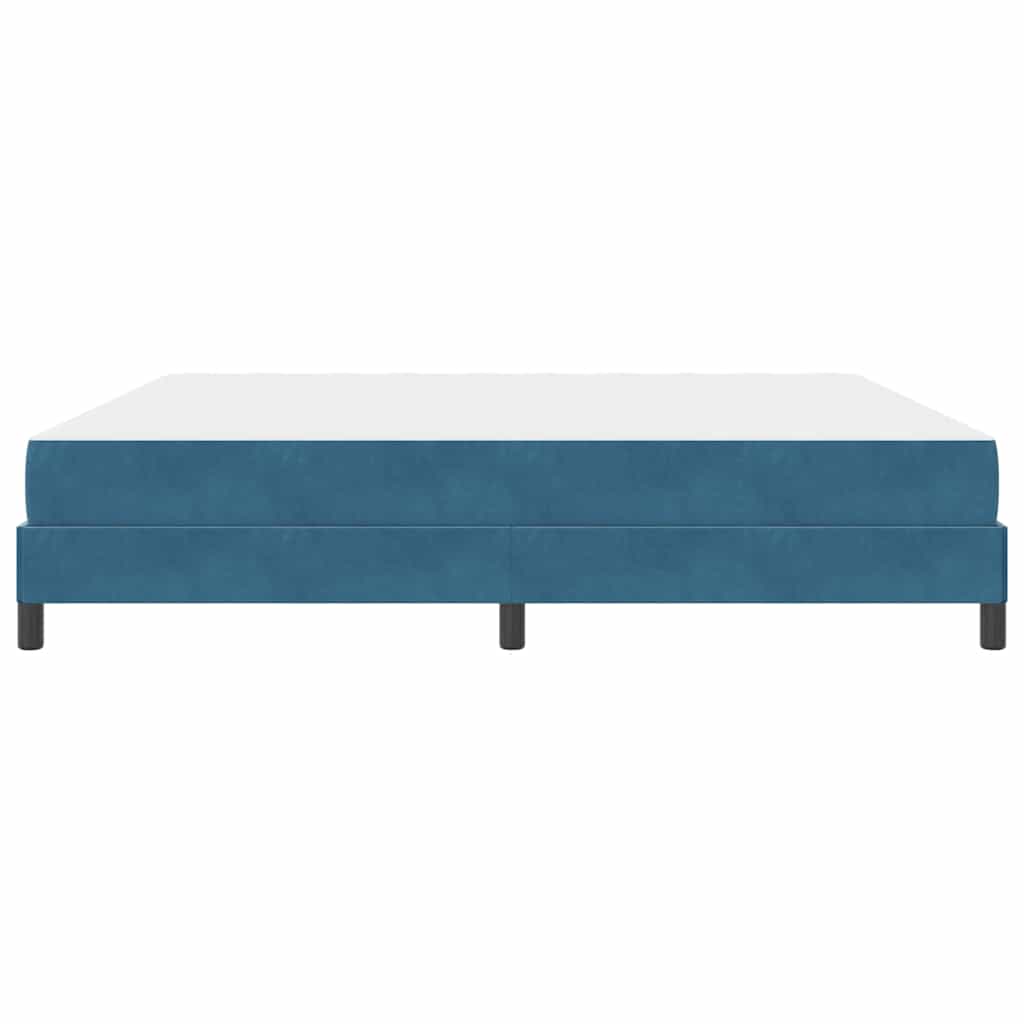 Box spring seng med madras Mørk blå 200 x 220 cm Stof
