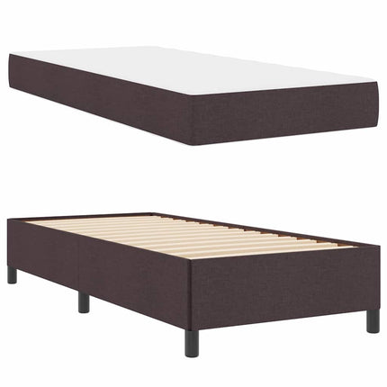 Box spring seng Mørk Brun 90 x 200 cm Stof
