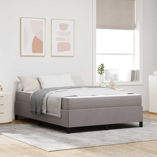 Box spring seng Gråbrun 160 x 200 cm Stof