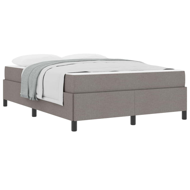 Box spring seng Gråbrun 160 x 200 cm Stof