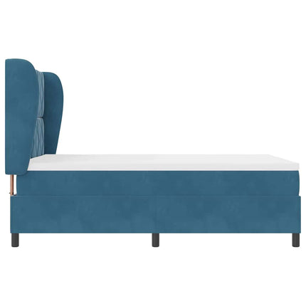 Box spring seng med hovedgærde Mørk blå 200 x 160 cm Fløjl