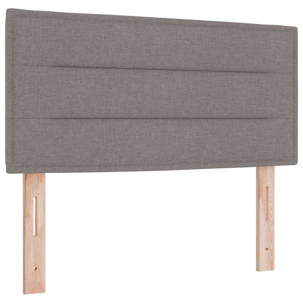 Box spring seng med hovedgærde Gråbrun 200 x 80 cm Stof