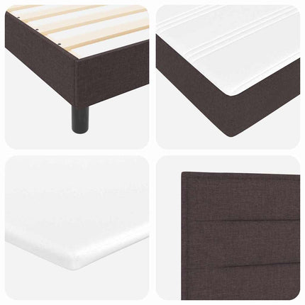 Box spring seng med hovedgærde Mørk Brun 190 x 90 cm Stof