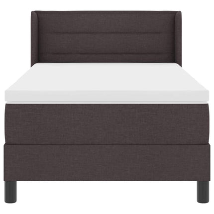 Box spring seng med hovedgærde Mørk Brun 190 x 90 cm Stof