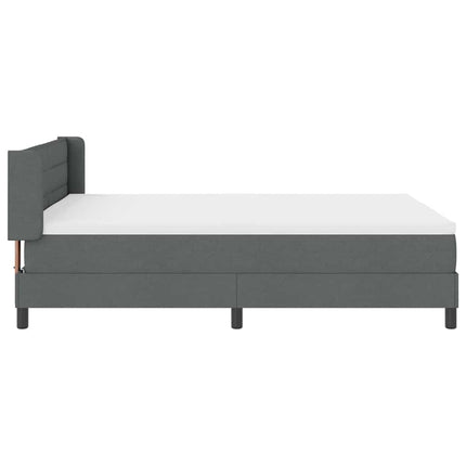 Box spring seng med hovedgærde Mørkegrå 190 x 140 cm Stof