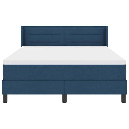 Box spring seng med hovedgærde Blå 200 x 140 cm Stof