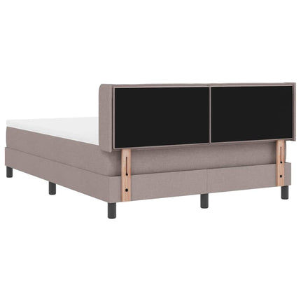Box spring seng med hovedgærde Gråbrun 200 x 160 cm Stof