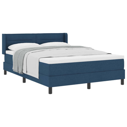 Box spring seng med hovedgærde Mørk blå 200 x 160 cm Stof