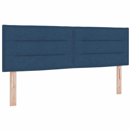 Box spring seng med hovedgærde Mørk blå 200 x 160 cm Stof