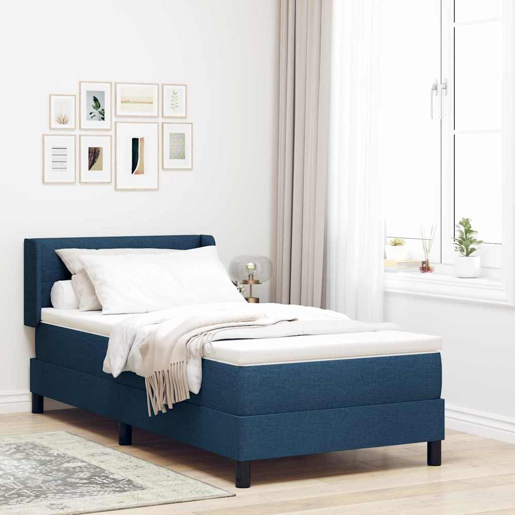 Box spring seng med hovedgrde Bl 200 x 80 cm Stof