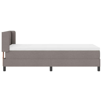 Box spring seng med hovedgærde Gråbrun 190 x 90 cm Stof