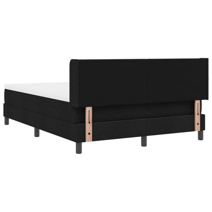 Box spring seng med hovedgærde Sort 200 x 140 cm Stof