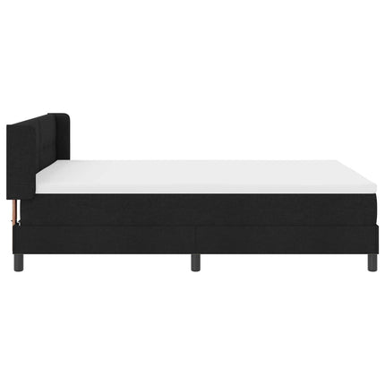 Box spring seng med hovedgærde Sort 200 x 140 cm Stof