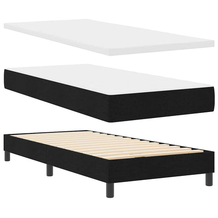 Box spring seng med hovedgærde Sort 200 x 160 cm Stof