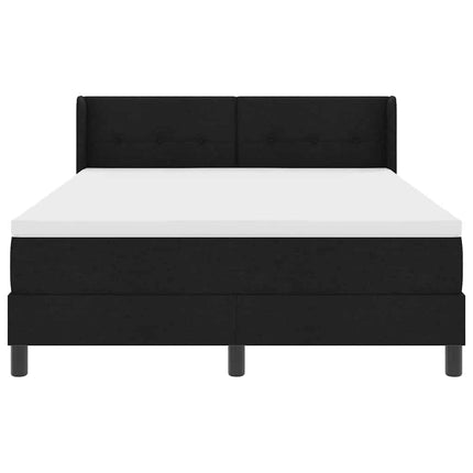 Box spring seng med hovedgærde Sort 200 x 160 cm Stof