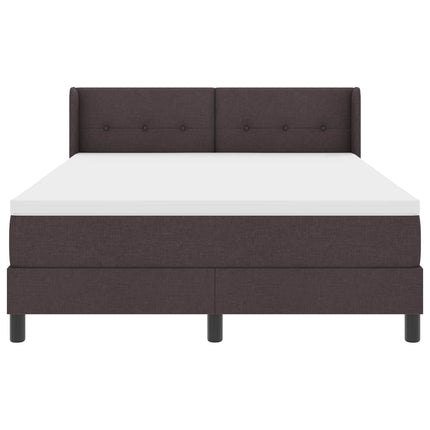 Box spring seng med hovedgærde Mørk Brun 200 x 160 cm Stof