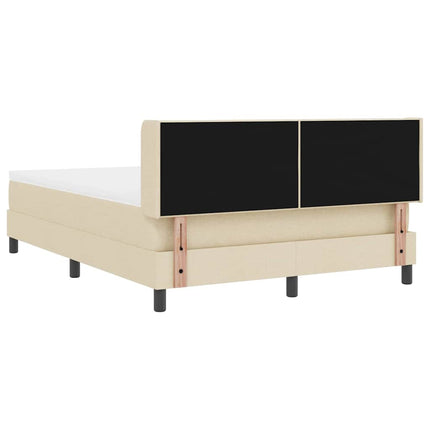Box spring seng med hovedgærde Creme 200 x 160 cm Stof