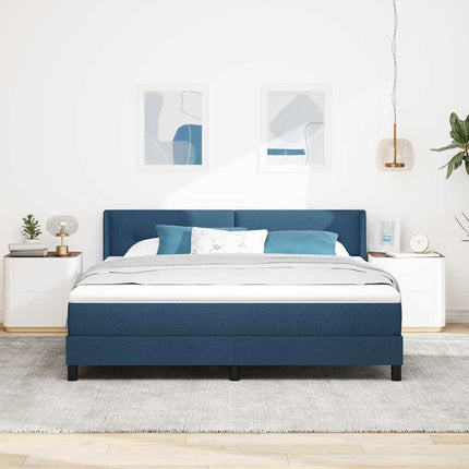Box spring seng med hovedgærde Blå 200 x 180 cm Stof