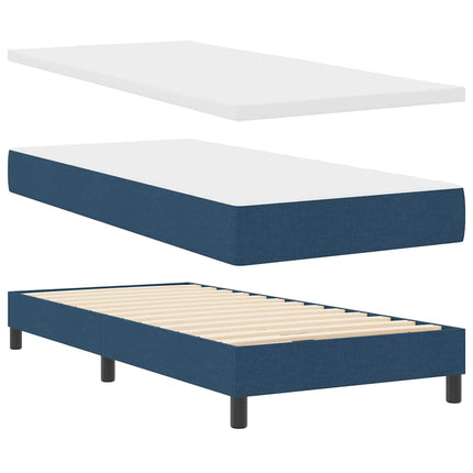 Box spring seng med hovedgærde Blå 200 x 180 cm Stof
