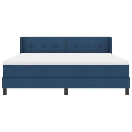 Box spring seng med hovedgærde Blå 200 x 180 cm Stof