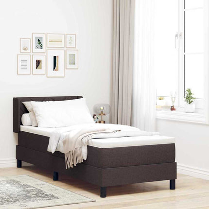 Box spring seng med pude Mørk Brun 200 x 80 cm Stof