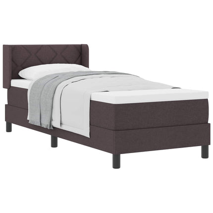 Box spring seng med pude Mørk Brun 200 x 80 cm Stof
