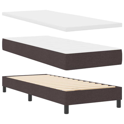 Box spring seng med pude Mørk Brun 200 x 80 cm Stof