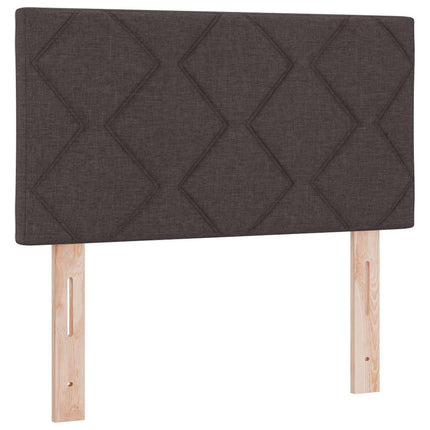 Box spring seng med pude Mørk Brun 200 x 80 cm Stof