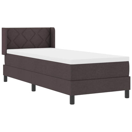 Box spring seng med pude Mørk Brun 200 x 80 cm Stof