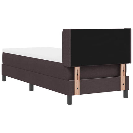 Box spring seng med pude Mørk Brun 200 x 80 cm Stof