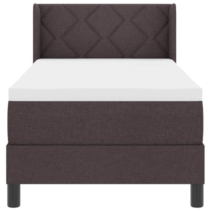 Box spring seng med pude Mørk Brun 200 x 80 cm Stof