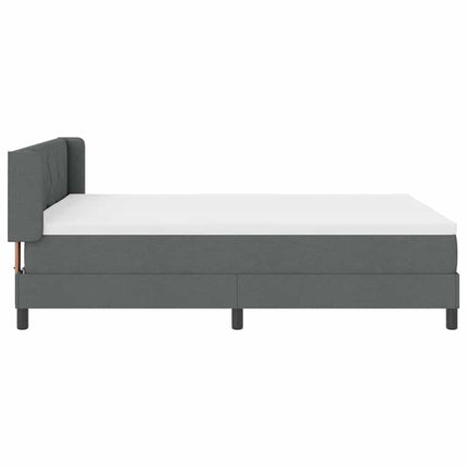 Box spring seng med hovedgærde Mørkegrå 190 x 140 cm Stof