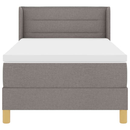 Box spring seng med pude Gråbrun 200 x 80 cm Stof