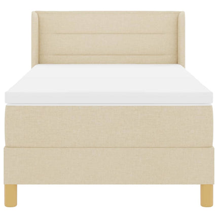 Box spring seng med madras Creme 200 x 80 cm Stof